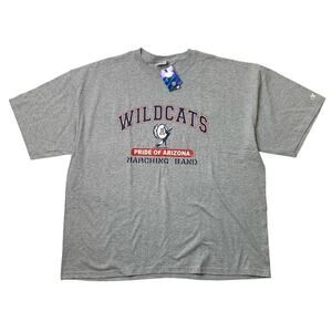 Vintage Arizona Wildcats Marching Band Shirt Mens 2XL Grey Made in USA Sportex